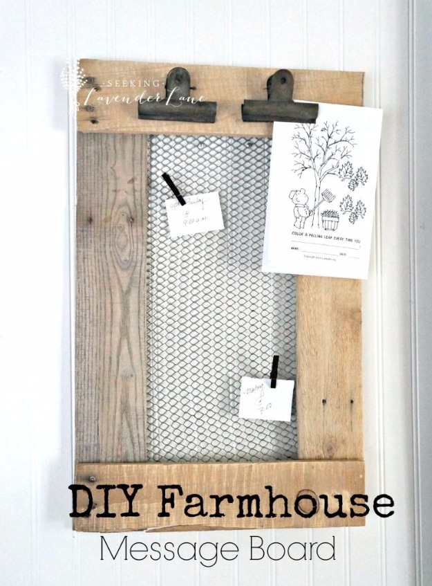 DIY Farmhouse Style Decor Ideas - DIY Farmhouse Message Board - Rustic Ideas for Furniture, Paint Colors, Farm House Decoration for Living Room, Kitchen and Bedroom #diy