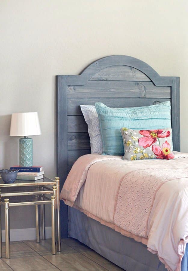 DIY Headboard Ideas - DIY Headboard Made With Faux Shiplap - Easy and Cheap Do It Yourself Headboards - Upholstered, Wooden, Fabric Tufted, Rustic Pallet, Projects With Lights, Storage and More Step by Step Tutorials #diy #bedroom #furniture