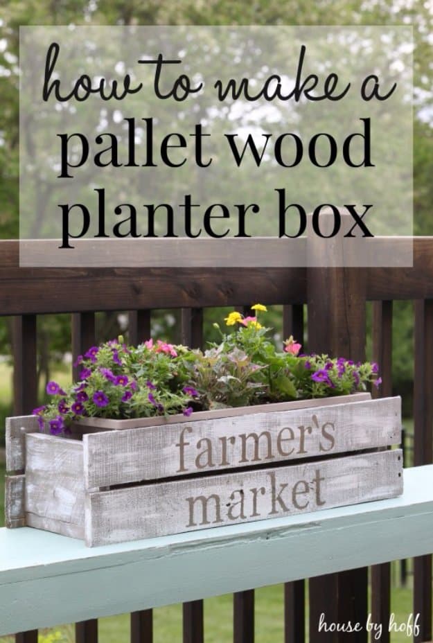 Easy Crafts To Make and Sell - DIY Pallet Wood Planter Box - Cool Homemade Craft Projects You Can Sell On Etsy, at Craft Fairs, Online and in Stores. Quick and Cheap DIY Ideas that Adults and Even Teens #craftstosell #diyideas #crafts