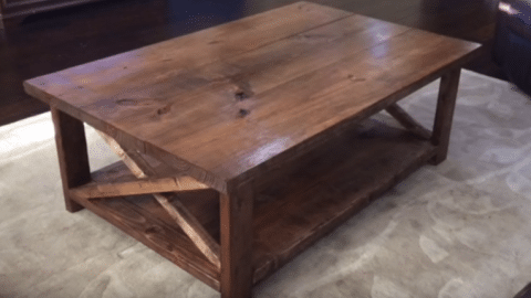 Create This Fabulous Rustic Coffee Table For Your Living Room! | DIY Joy Projects and Crafts Ideas