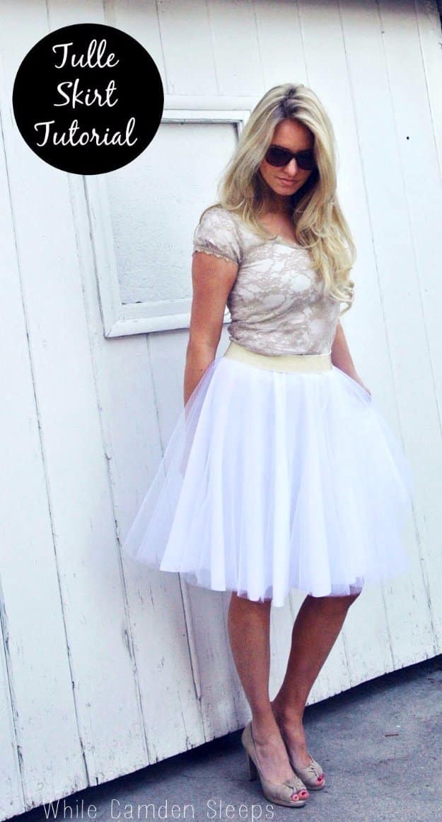DIY Sewing Projects for Women - DIY Tulle Skirt - How to Sew Dresses, Blouses, Pants, Tops and Fashion. Step by Step Tutorials and Instructions #sewing #fashion