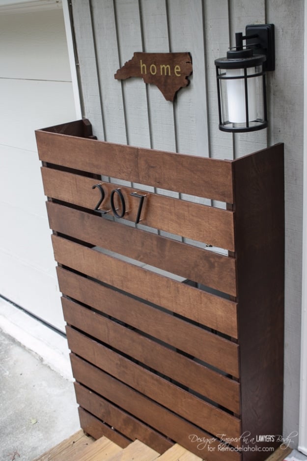 Creative Ways to Increase Curb Appeal on A Budget - DIY Wood Screen To Hide Utility Boxes - Cheap and Easy Ideas for Upgrading Your Front Porch, Landscaping, Driveways, Garage Doors, Brick and Home Exteriors. Add Window Boxes, House Numbers 