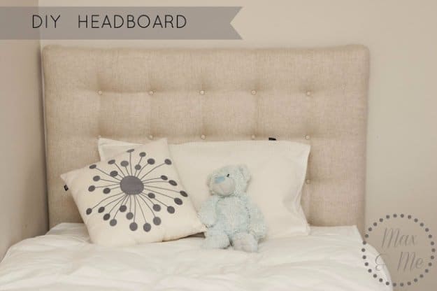 DIY Headboard Ideas - Easy Linen and Poplin Headboard Tutorial - Easy and Cheap Do It Yourself Headboards - Upholstered, Wooden, Fabric Tufted, Rustic Pallet, Projects With Lights, Storage and More Step by Step Tutorials #diy #bedroom #furniture