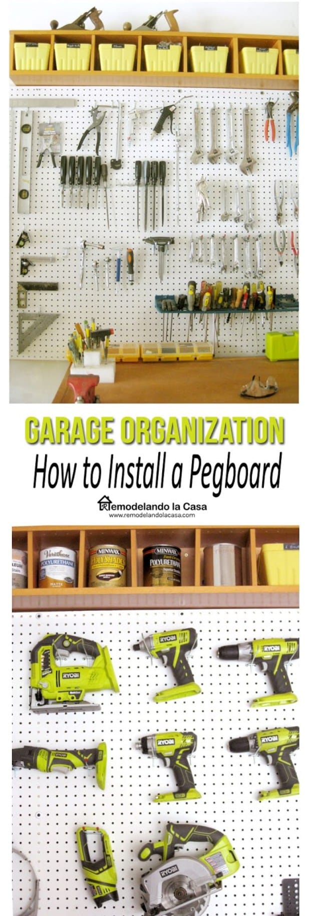 DIY Projects Your Garage Needs -Garage Pegboard Tutorial - Do It Yourself Garage Makeover Ideas Include Storage, Organization, Shelves, and Project Plans for Cool New Garage Decor #diy #garage #homeimprovement