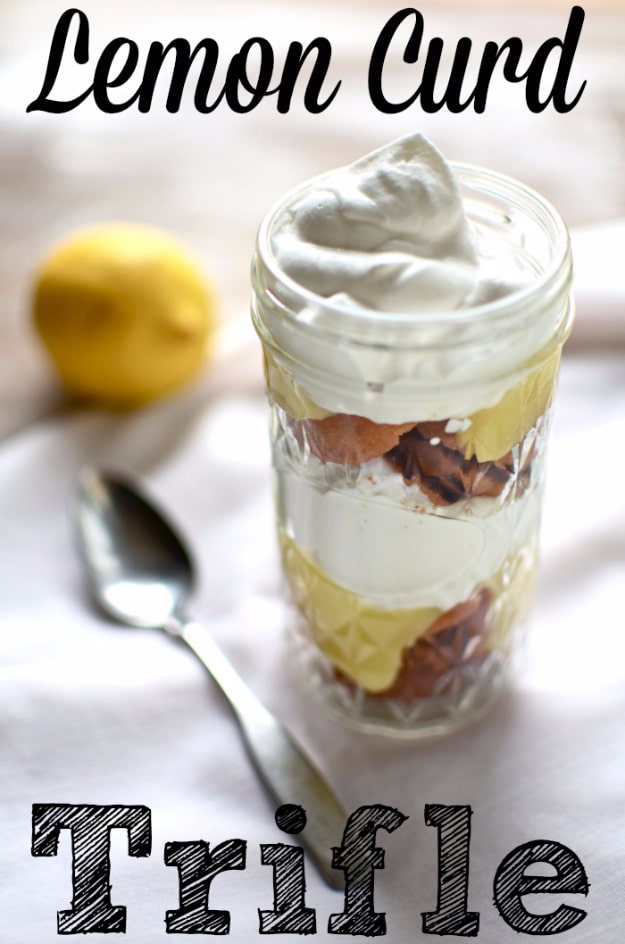 Best Recipes in A Jar - Lemon Curd Trifle - DIY Mason Jar Gifts, Cookie Recipes and Desserts, Canning Ideas, Overnight Oatmeal, How To Make Mason Jar Salad, Healthy Recipes and Printable Labels 