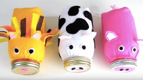 Oink All The Way To The Bank With This Mason Jar Piggy Bank! | DIY Joy Projects and Crafts Ideas