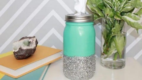 Darling Mason Jar Tissue Holder Is So Easy! | DIY Joy Projects and Crafts Ideas