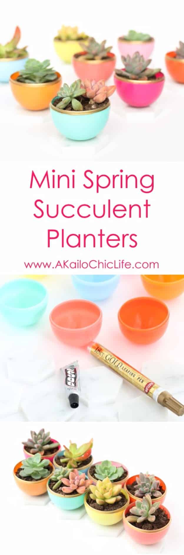 Crafts To Sell Easy - Mini Succulent Planters - How to Make Succulent Planter Step by Step - Creative Cheap DIY Christmas Gift Ideas - Inexpensive Wedding Party Favors for Guests #craftstosell #etsyideas #diy