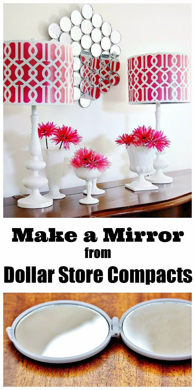 Easy Crafts To Make and Sell - Mirror Wall From Dollar Store Compacts - Cool Homemade Craft Projects You Can Sell On Etsy, at Craft Fairs, Online and in Stores. Quick and Cheap DIY Ideas that Adults and Even Teens #craftstosell #diyideas #crafts