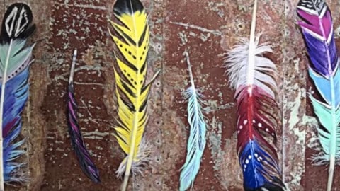 Easy & Stunning Hand Painted Feathers | DIY Joy Projects and Crafts Ideas