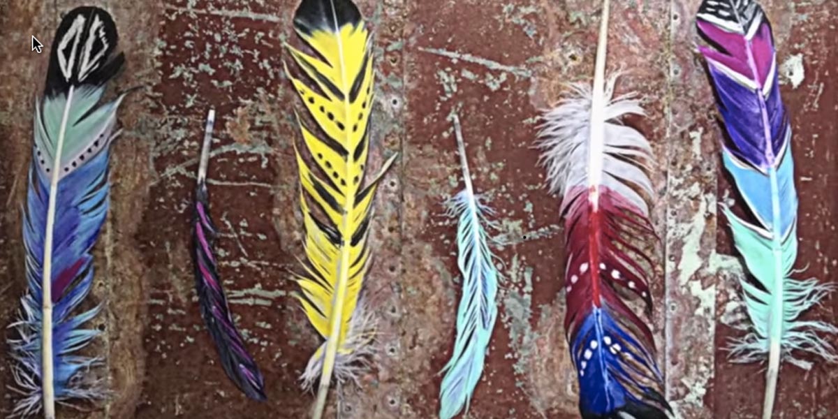 Easy Stunning Hand Painted Feathers   PaintedFeathers 