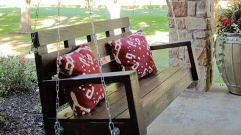 Charming DIY Pallet Chair Swing to Relax In! | DIY Joy Projects and Crafts Ideas