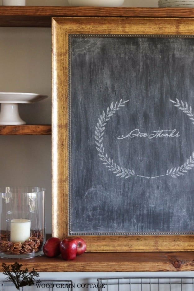 DIY Farmhouse Style Decor Ideas - Picture Frame Chalkboard - Rustic Ideas for Furniture, Paint Colors, Farm House Decoration for Living Room, Kitchen and Bedroom #diy