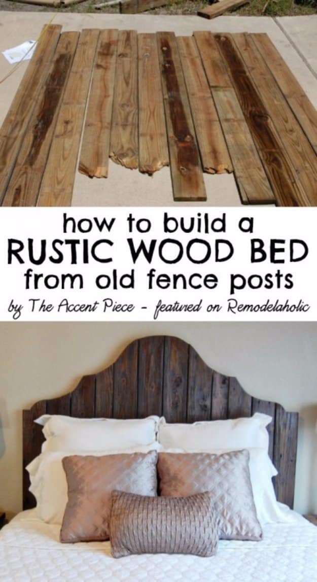 DIY Headboard Ideas - Reclaimed Wood Headboard Tutorial - Easy and Cheap Do It Yourself Headboards - Upholstered, Wooden, Fabric Tufted, Rustic Pallet, Projects With Lights, Storage and More Step by Step Tutorials #diy #bedroom #furniture