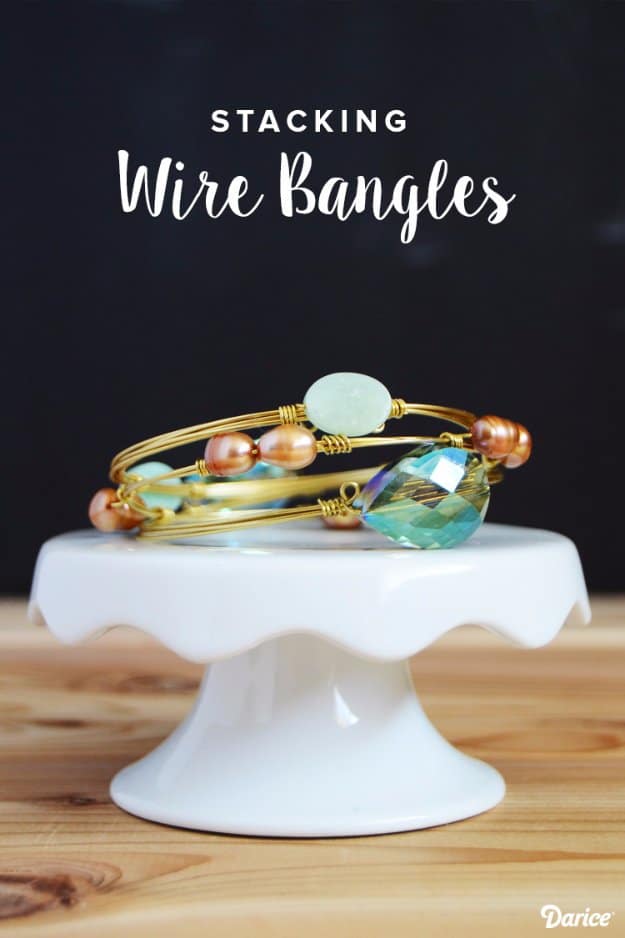 Easy Crafts To Make and Sell - Stacked Wire Bangles - Cool Homemade Craft Projects You Can Sell On Etsy, at Craft Fairs, Online and in Stores. Quick and Cheap DIY Ideas that Adults and Even Teens #craftstosell #diyideas #crafts