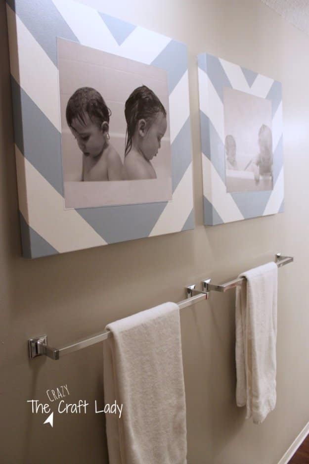 DIY Bathroom Decor Ideas - Tub Time Photos and DIY Canvas Prints - Cool Do It Yourself Bath Ideas on A Budget, Rustic Bathroom Fixtures, Creative Wall Art, Rugs mason jar idea bath diy