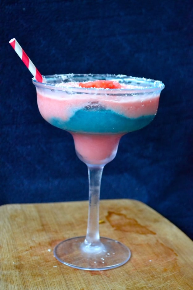 Best Fourth of July Food and Drink Ideas - Watermelon Blueberry Coconut Margarita - BBQ on the 4th with these Desserts, Recipes and Ideas for Healthy Appetizers, Party Trays, Easy Meals for a Crowd and Fun Drink Ideas 