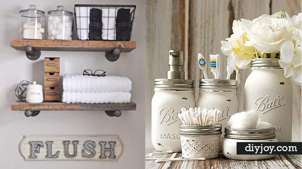 DIY Mason Jar Bathroom Storage - Liz Marie Blog