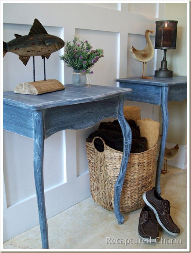 DIY Ideas for Your Entry - Beachy Entry Tables - Cool and Creative Home Decor or Entryway and Hall. Modern, Rustic and Classic Decor on a Budget. Impress House Guests and Fall in Love With These DIY Furniture and Wall Art Ideas #diydecor #diyhomedecor