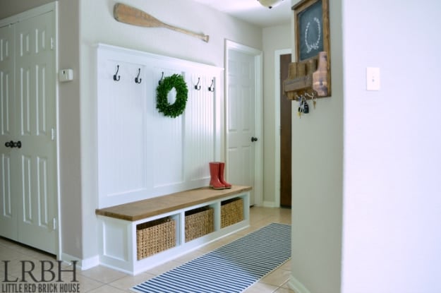 DIY Ideas for Your Entry - DIY Entry Way Mudroom Reveal - Cool and Creative Home Decor or Entryway and Hall. Modern, Rustic and Classic Decor on a Budget. Impress House Guests and Fall in Love With These DIY Furniture and Wall Art Ideas #diydecor #diyhomedecor