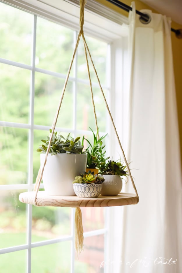 Hanging Shelf Floating Shelves Wall Decor set of 2 W/ Hooks Reclaimed Wood  Shelving Macrame Rope Swing Triangle Bathroom Storage Farmhouse 