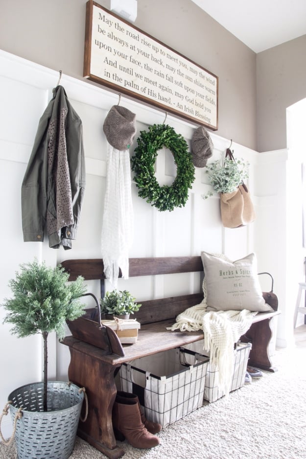 DIY Irish Blessing Sign And Entryway