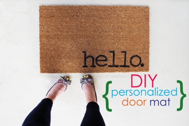 DIY Welcome Mats - DIY Personalized Door Mats - Greet Guests in Style with These Easy and Cheap Home Decor Ideas for Your Entry. Doormat Tutorials for Creative Ways to Cover Your Floors and Front Door 