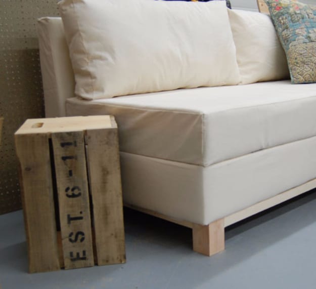 DIY Sofas and Couches - DIY Storage Sofa - Easy and Creative Furniture and Home Decor Ideas - Make Your Own Sofa or Couch on A Budget - Makeover Your Current Couch With Slipcovers, Painting and More. Step by Step Tutorials and Instructions http://diyjoy.com/diy-sofas-couches