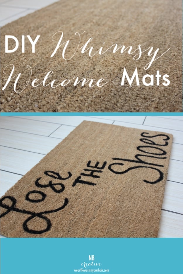 DIY Welcome Mats - DIY Whimsy Welcome Mat - Greet Guests in Style with These Easy and Cheap Home Decor Ideas for Your Entry. Doormat Tutorials for Creative Ways to Cover Your Floors and Front Door 