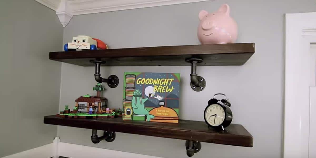 Unique & Different Industrial Iron Pipe Shelving is Sure to Impress! | DIY Joy Projects and Crafts Ideas