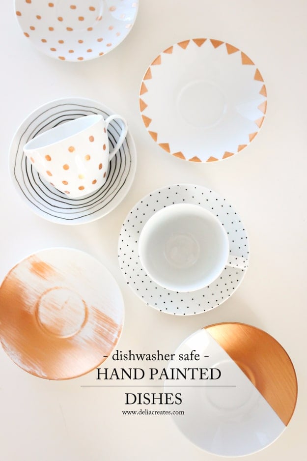 DIY Projects to Make and Sell on Etsy - Porcelain Painted Dishes - Learn How To Make Money on Etsy With these Awesome, Cool and Easy Crafts and Craft Project Ideas - Cheap and Creative Crafts to Make and Sell for Etsy Shop #etsy #crafts