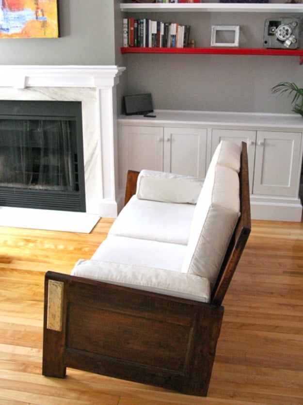 DIY Sofas and Couches - Sofa Made From Old Doors - Easy and Creative Furniture and Home Decor Ideas - Make Your Own Sofa or Couch on A Budget - Makeover Your Current Couch With Slipcovers, Painting and More. Step by Step Tutorials and Instructions #diy #furniture