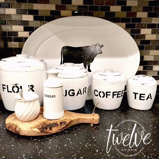  DIY Farmhouse Style Decor Ideas - Stylish Farmhouse Canisters - Creative Rustic Ideas for Cool Furniture, Paint Colors, Farm House Decoration for Living Room, Kitchen and Bedroom #diy #diydecor #farmhouse #countrycrafts