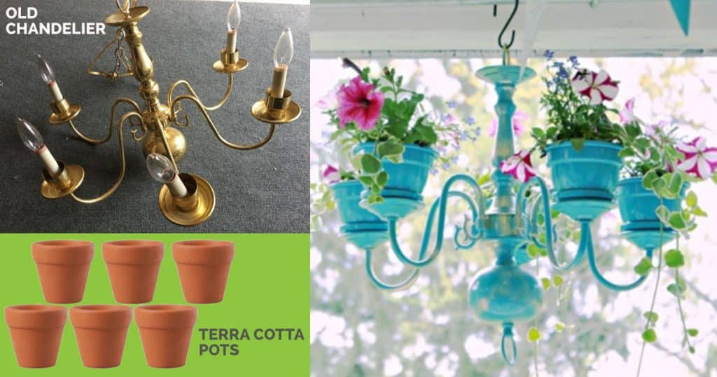 DIY Chandelier Planter Tutorial - Gardening Ideas