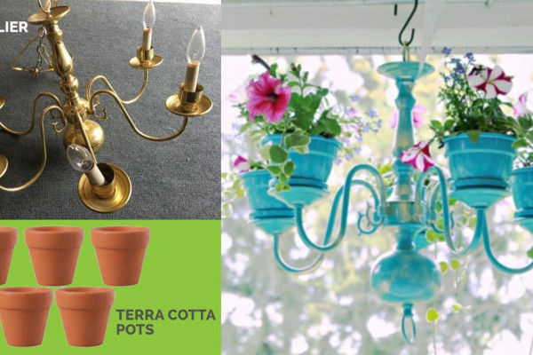 DIY Chandelier Planter Tutorial - Gardening Ideas