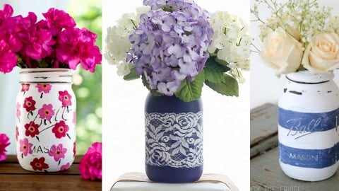 38 Mason Jar Vases To DIY Today | DIY Joy Projects and Crafts Ideas