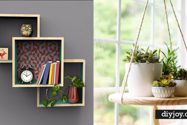DIY Shelves and Do It Yourself Shelving Ideas - Easy Step by Step Shelf Projects for Bedroom, Bathroom, Closet, Wall, Kitchen and Apartment. Floating Units, Rustic Pallet Looks and Simple Storage Plans