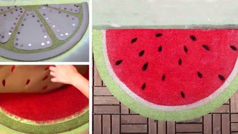 Welcome Summer With This DIY Watermelon Door Mat | DIY Joy Projects and Crafts Ideas