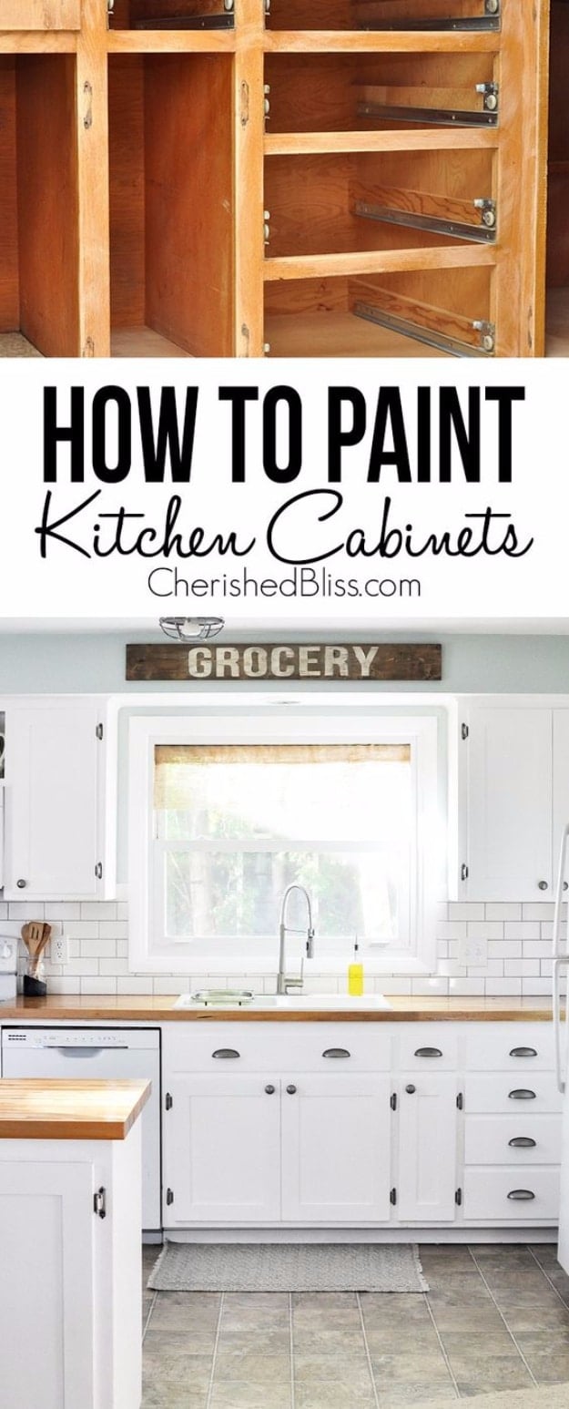 DIY Kitchen Makeover Ideas - DIY Shaker Style Cabinets - Cheap Projects Projects You Can Make On A Budget - Cabinets, Counter Tops, Paint Tutorials, Islands and Faux Granite. Tutorials and Step by Step Instructions 