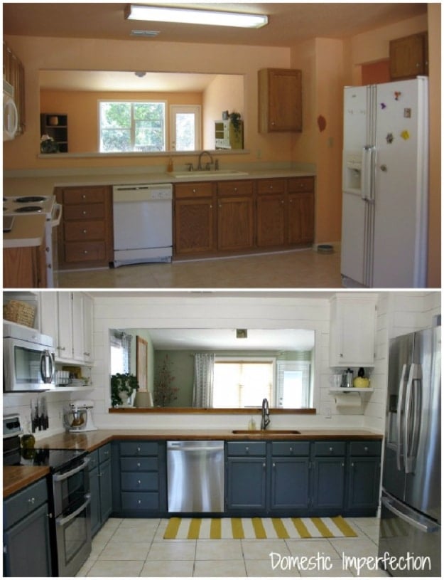 DIY Kitchen Makeover Ideas - Farmhouse Kitchen On A Budget - Cheap Projects Projects You Can Make On A Budget - Cabinets, Counter Tops, Paint Tutorials, Islands and Faux Granite. Tutorials and Step by Step Instructions 