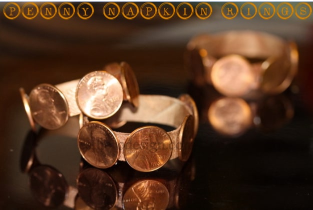 Cool DIYs Made With Money, Dollar Bills and Coins - Penny Napkin Ring Holders - Walls, Floors, DIY Penny Table. Art With Pennies, Walls and Furniture Make With Money, Dollar Bills and Coins. Cool, Creative Tutorials, Home Decor and DIY Projects Made With Cash 