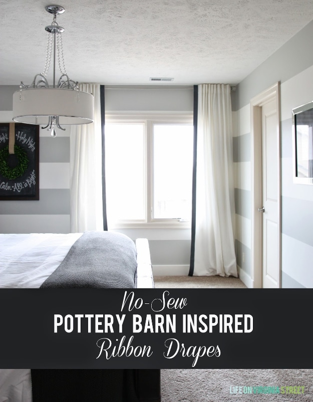 40 DIY Ways to Dress Up Boring Windows - Pottery Barn Inspired Ribbon Drapes - Cool Crafts and DIY Ideas to Make Awesome Bedrooms, Living Room Decor - Easy No Sew Ideas, Cheap Ideas for Makeovers, Painting and Sewing Tutorials With Step by Step Instructions for Awesome Home Decor 