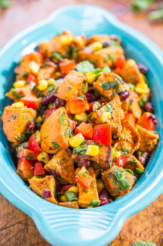 Best Recipes for a Backyard Barbecue - Roasted Sweet Potato Salad - Best Cheap, Easy and Quick Recipes Ideas for Awesome Cookouts. Outdoor BBQ and Party Foods You Can Make for A Crowd 