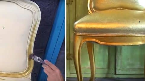Add Glitter Paint To An Old Chair (Before and After Plus Tutorial) | DIY Joy Projects and Crafts Ideas