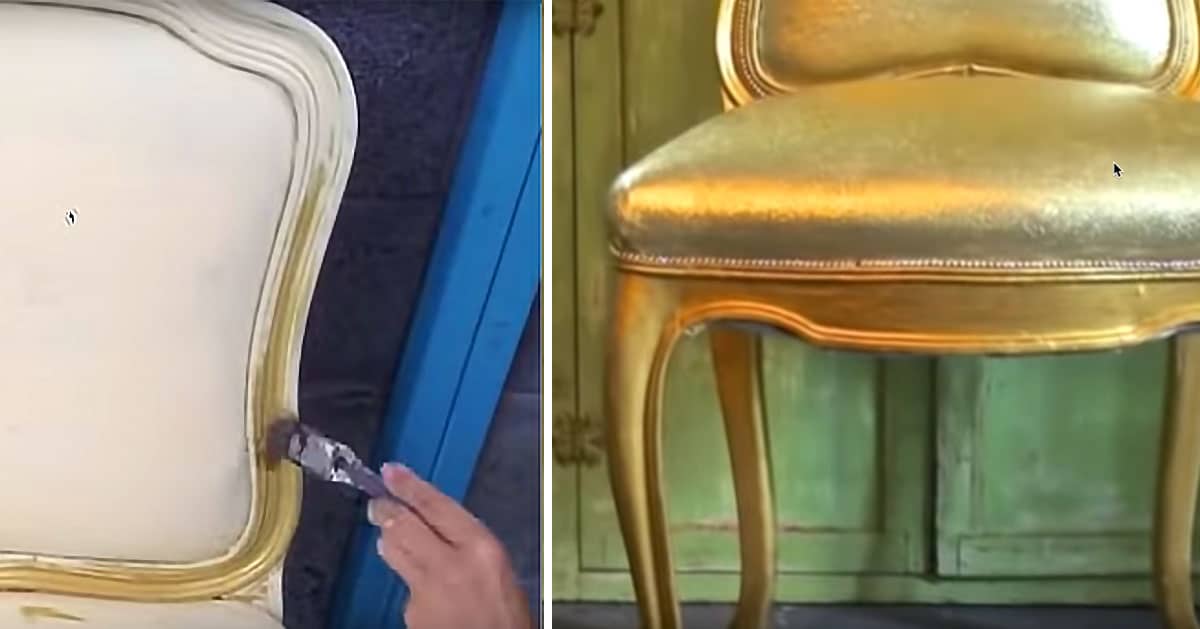 Add Glitter Paint To An Old Chair (Before and After Plus Tutorial) | DIY Joy Projects and Crafts Ideas