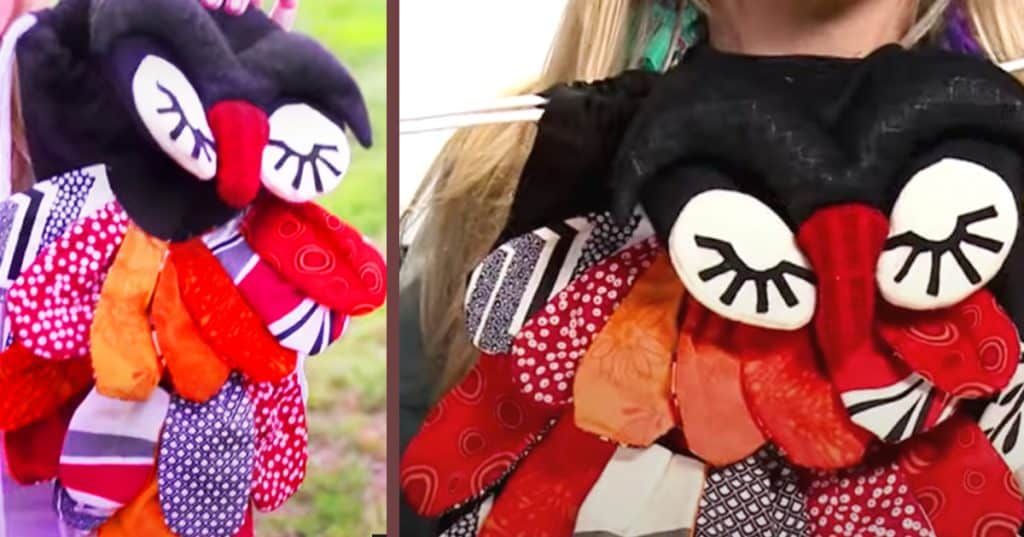 How to Make A Drawstring Bag With Owl - Fabric Scrap Crafts Idea for Sewing On A Budget - Cheap Things to Sell on Etsy