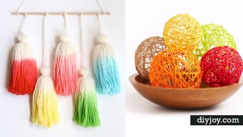 35 Clever DIYs Made With Yarn | DIY Joy Projects and Crafts Ideas