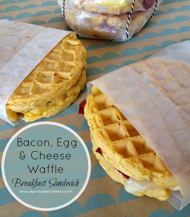 33 Easy Recipes for Back To School -Breakfast On The Go Waffle Sandwiches -Quick and Delicious Recipe Ideas for Kids and Adults. Pack for School Lunches, Make Ahead for Work, Freeze and Store for Early Morning Breakfasts, Super Lunch Meals, Simple Snacks and Dinner 
