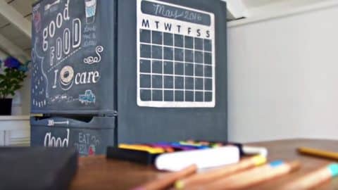 She Found A Fridge On Craigslist And Shows How To Make An Absolutely Cool Chalkboard On It! | DIY Joy Projects and Crafts Ideas