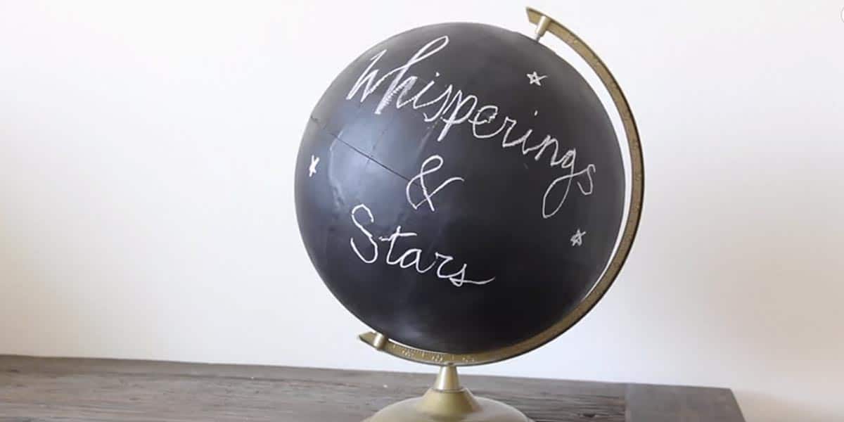 She Makes A Chalkboard Globe After Buying A Cheap Globe At The Thrift Store! | DIY Joy Projects and Crafts Ideas